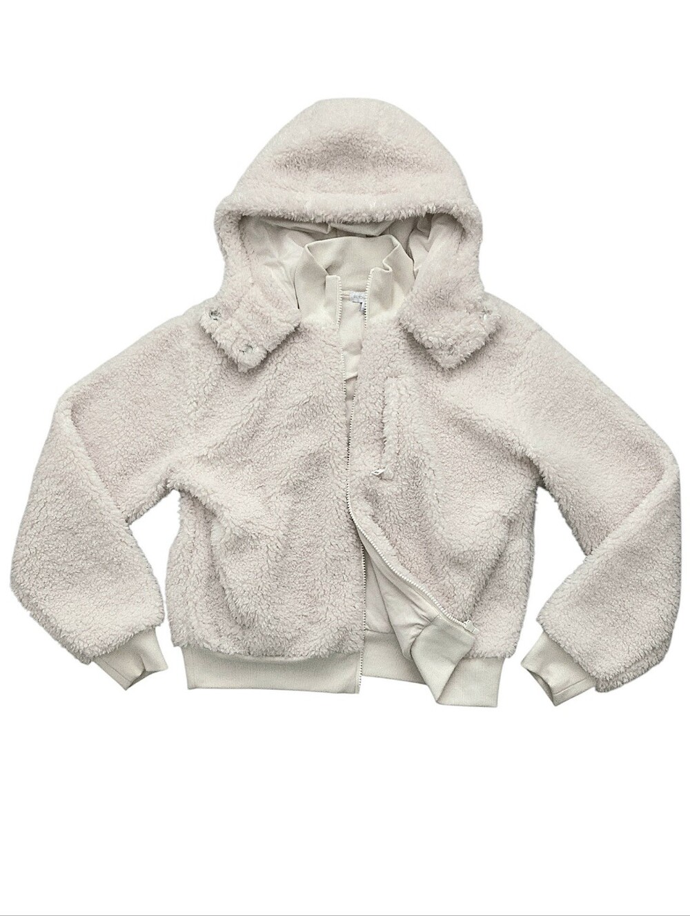 Beyond Yoga Adventure Faux Shearling Hoodie Sherpa Jacket XS Casual Athleisure - Picture 16 of 17